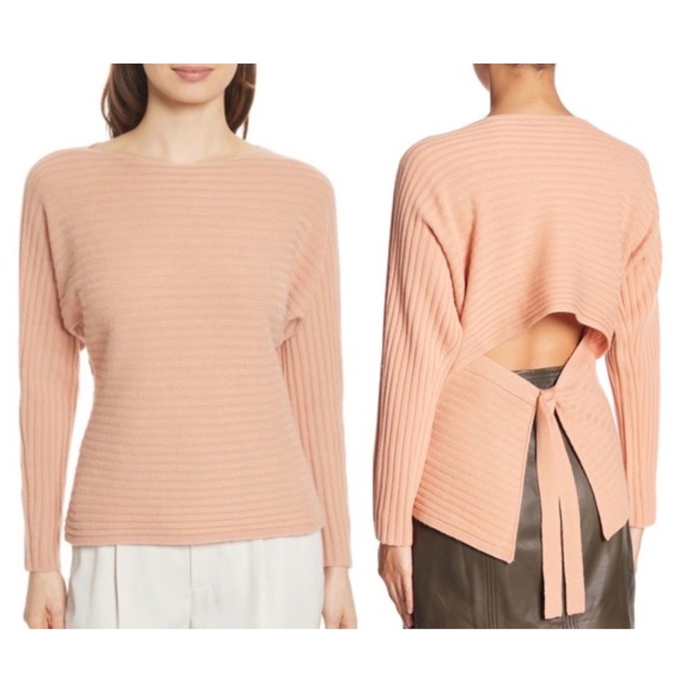 Vince Tie-Back Wool Cashmere Blend Dolman Sweater Size Small